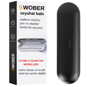 Oral-B Vitality Serisi Şarjlı Diş Fırçası İçin Saklama Kabı - Sadece Oral-B Pro 1, Vitality Pro, vitality ve Starter Pack Serisine Özel Elektrikli Diş Fırçası Seyahat ve Koruma Kutusu