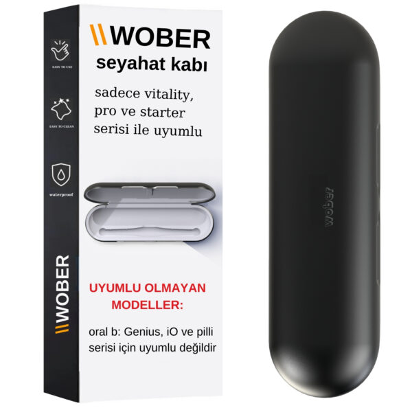 Oral-B Vitality Serisi Şarjlı Diş Fırçası İçin Saklama Kabı - Sadece Oral-B Pro 1, Vitality Pro, vitality ve Starter Pack Serisine Özel Elektrikli Diş Fırçası Seyahat ve Koruma Kutusu
